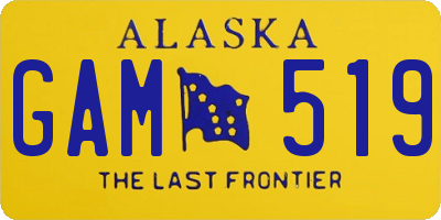 AK license plate GAM519