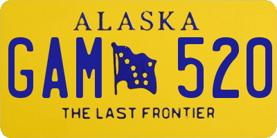 AK license plate GAM520