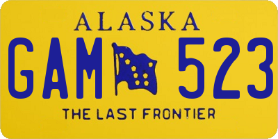 AK license plate GAM523