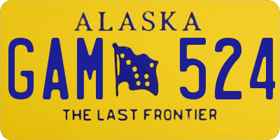 AK license plate GAM524