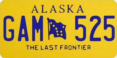AK license plate GAM525