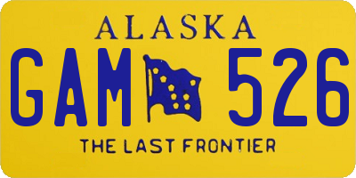 AK license plate GAM526