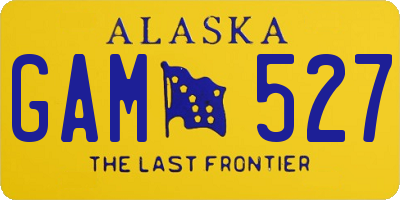 AK license plate GAM527