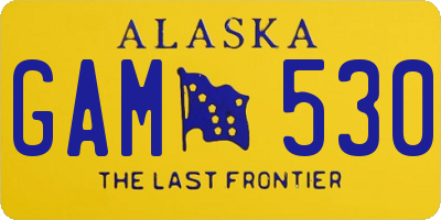 AK license plate GAM530