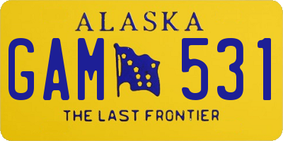 AK license plate GAM531