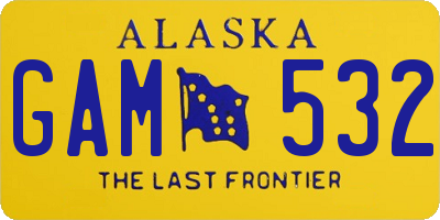 AK license plate GAM532
