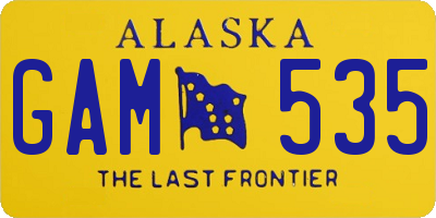 AK license plate GAM535