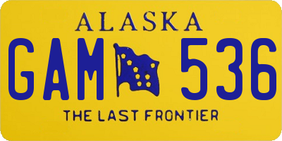 AK license plate GAM536