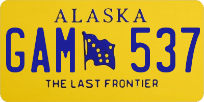 AK license plate GAM537