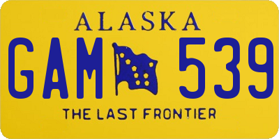 AK license plate GAM539