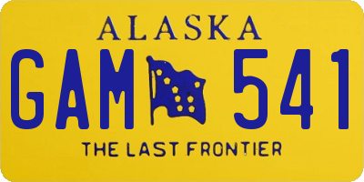 AK license plate GAM541