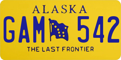 AK license plate GAM542