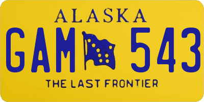 AK license plate GAM543