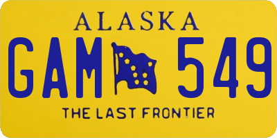AK license plate GAM549