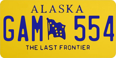 AK license plate GAM554