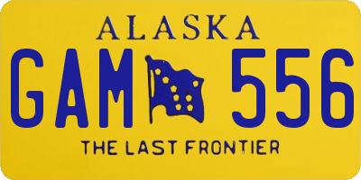 AK license plate GAM556
