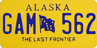 AK license plate GAM562