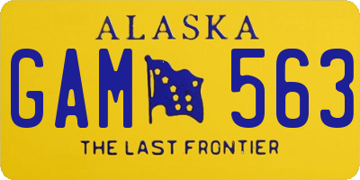 AK license plate GAM563