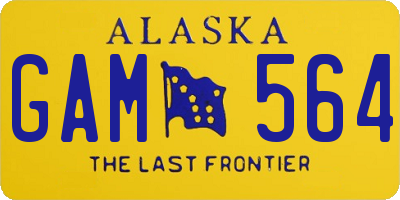 AK license plate GAM564
