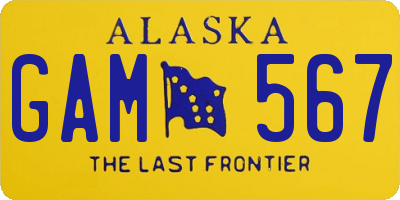 AK license plate GAM567