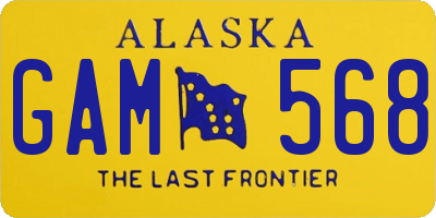 AK license plate GAM568