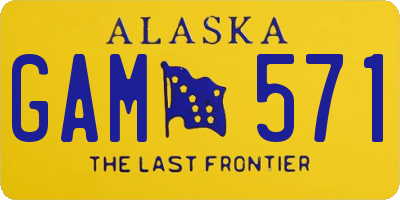 AK license plate GAM571