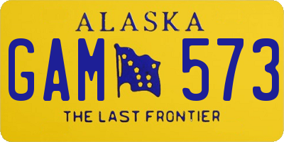 AK license plate GAM573