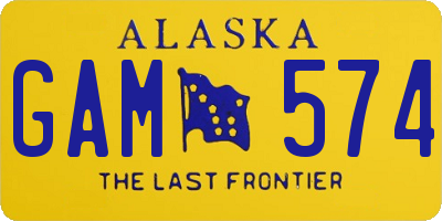 AK license plate GAM574