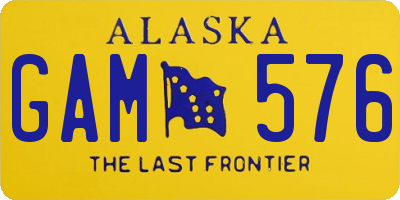 AK license plate GAM576