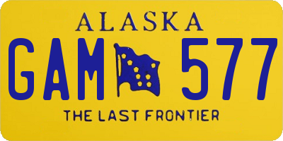 AK license plate GAM577