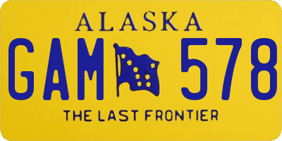 AK license plate GAM578