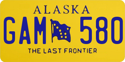 AK license plate GAM580