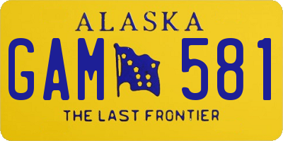 AK license plate GAM581