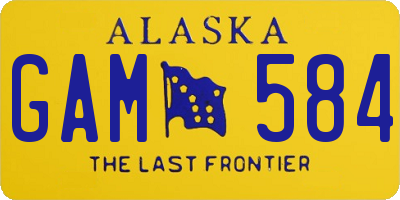 AK license plate GAM584