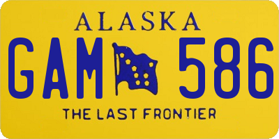 AK license plate GAM586