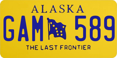 AK license plate GAM589