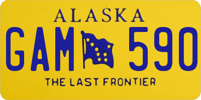 AK license plate GAM590