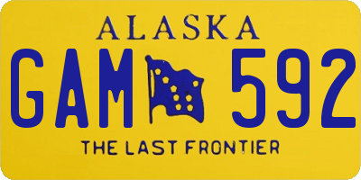 AK license plate GAM592