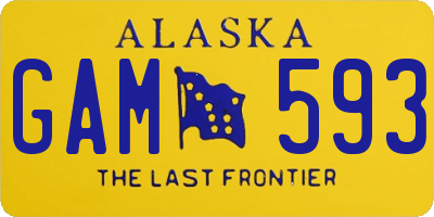 AK license plate GAM593