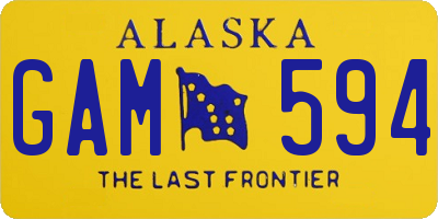 AK license plate GAM594