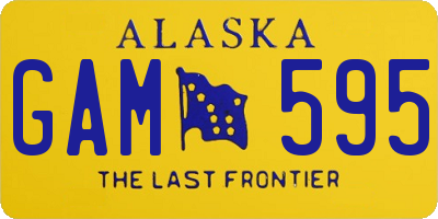 AK license plate GAM595