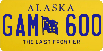 AK license plate GAM600