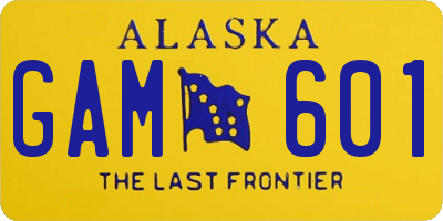 AK license plate GAM601