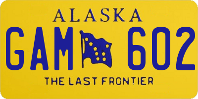 AK license plate GAM602