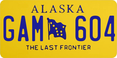 AK license plate GAM604