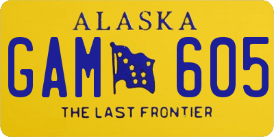 AK license plate GAM605