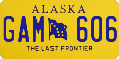 AK license plate GAM606