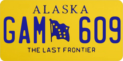 AK license plate GAM609