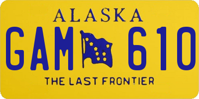 AK license plate GAM610