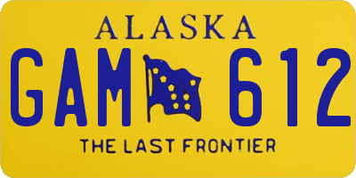 AK license plate GAM612
